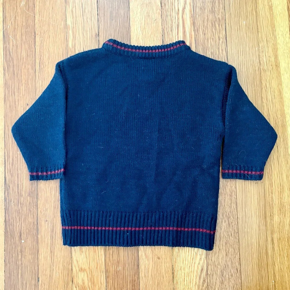 Vintage Kids Snowman Christmas Knit Crewneck Sweater Size 12 Months - Picture 3 of 4